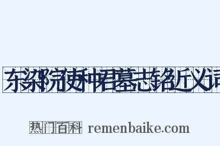 东染院使种君墓志铭近义词是什么意思的图片